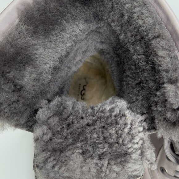 UGG Adirondack II Grey Charcoal Shearling Boots 8 - Picture 6 of 13